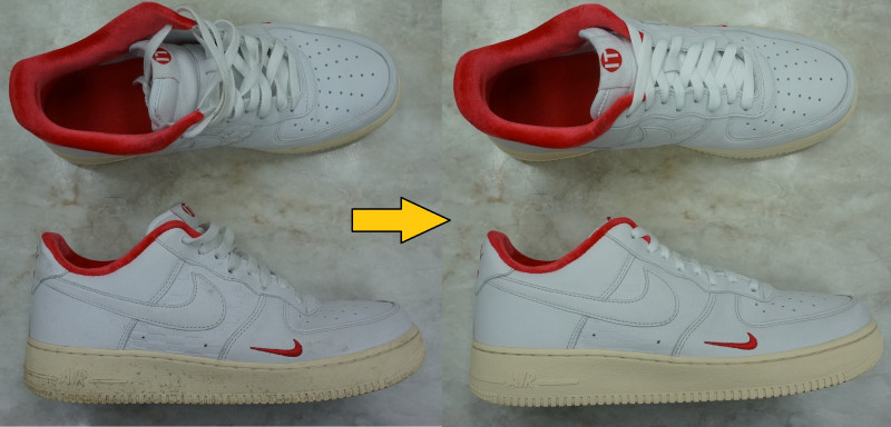 KITH NIKE Force1 leather sneaker cleaning 2